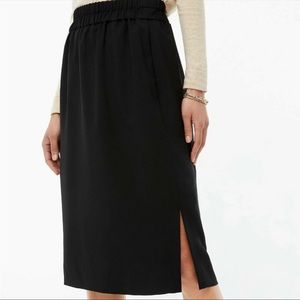 J.Crew Black Pull on Skirt Elastic Waist